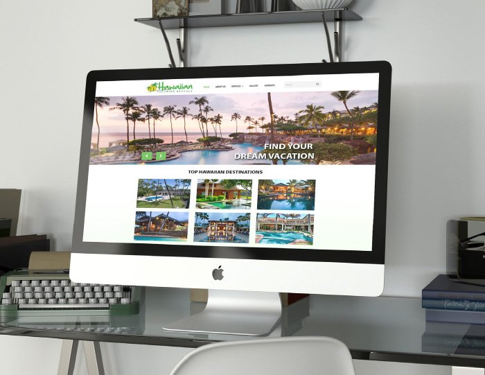 iMac Desktop Website Design Mockup