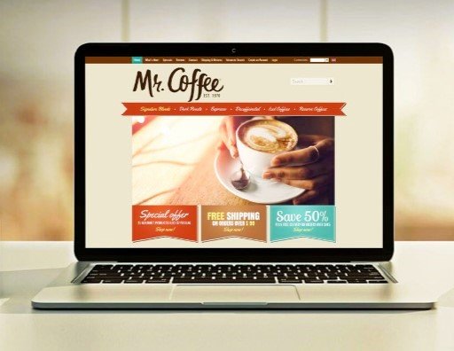 Laptop Website Design Mockup