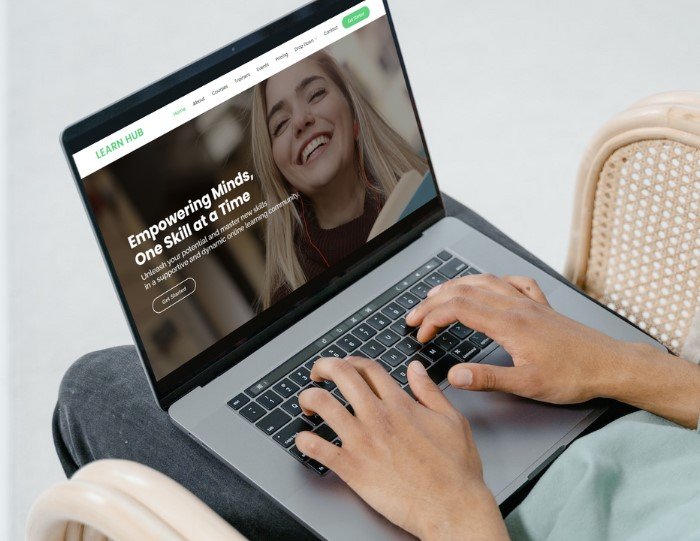 Laptop Web Design Presentation