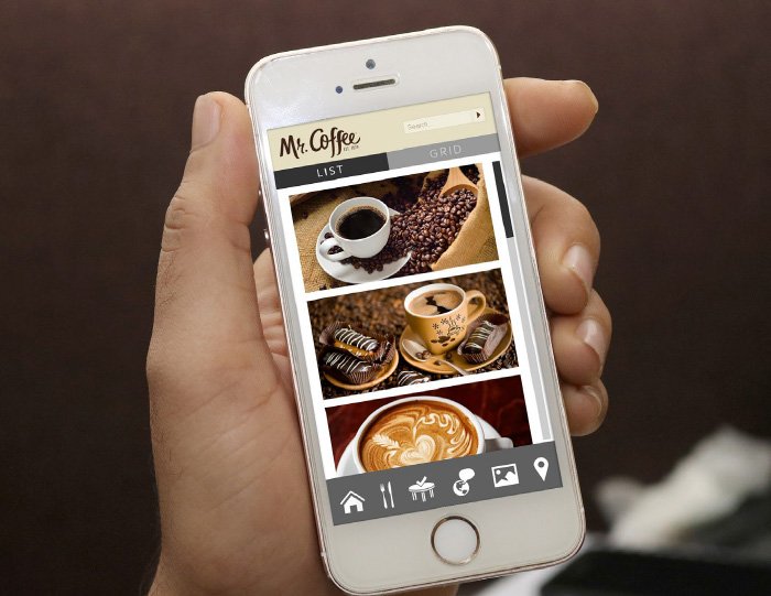 Mobile Screen Website Design Mockup
